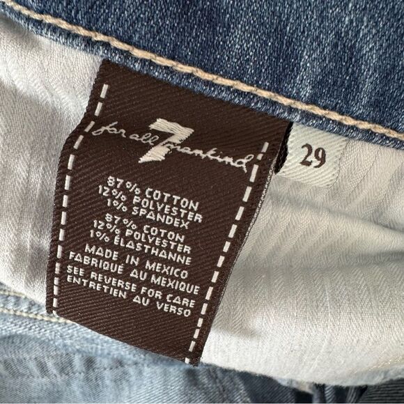 7 For All Mankind Low Rise Crop Roxanne Jeans Size 29 - Picture 8 of 8